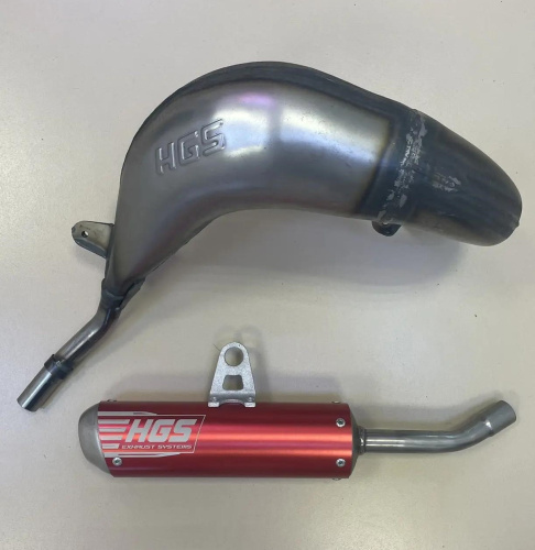 HGS Глушитель KTM SX85 25-26 RED/STEEL