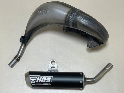 HGS Глушитель KTM SX65 24-25 BLACK/STEEL