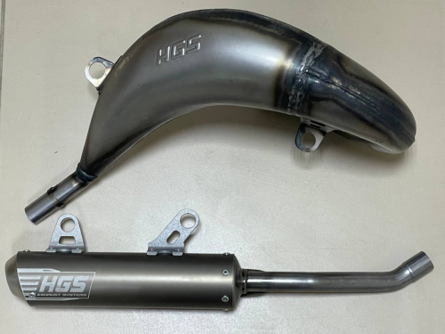 Выхлопная система HGS SX 125 GREY/STEEL 23-25г
